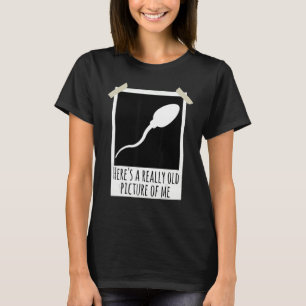 Camiseta Aqui está uma foto muito antiga minha Piada de fot