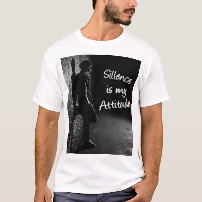 Camiseta Aqui está uma sugestão para um "Silêncio é minha a (Frente)