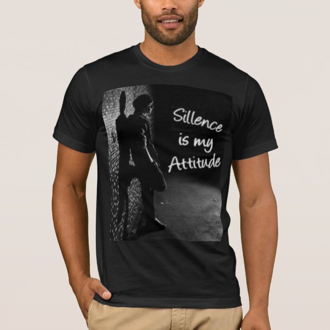 Camiseta Aqui está uma sugestão para um "Silêncio é minha a (Frente)