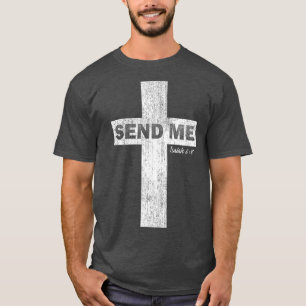 Camiseta Aqui estou eu mandando Isaiah 68 Christian Faith