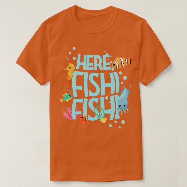 Camiseta Aqui Fishi Fishi (Frente do Design)
