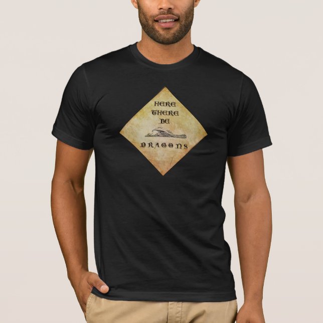 Camiseta Aqui haja dragões (Frente)