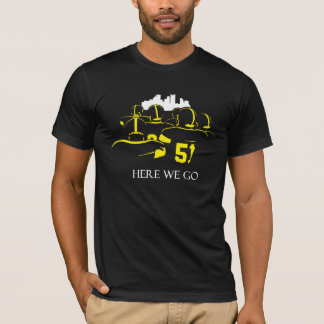 Camiseta Aqui nós vamos t-shirt curto preto