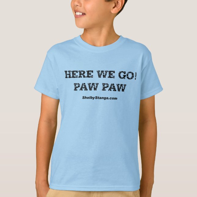 Camiseta Aqui nós vamos t-shirt do azul da juventude (Frente)