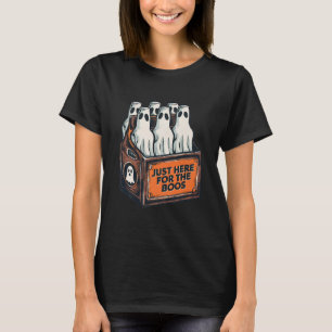 Camiseta Aqui Para A Bebida Fantasma Boos Halloween 6 Pack