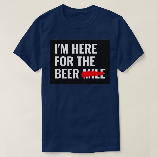 Camiseta Aqui para a cerveja (Frente do Design)