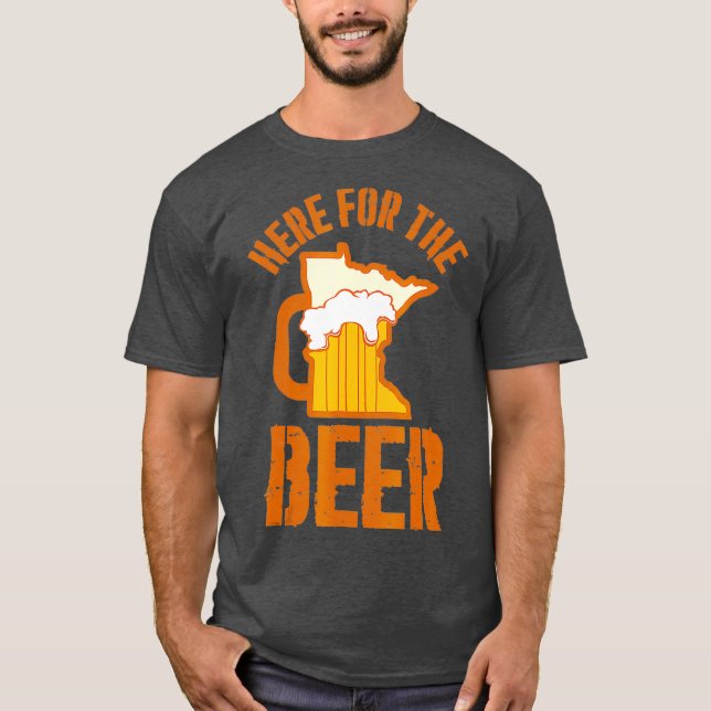 Camiseta Aqui para a Cerveja em Minnesota Shirt (Frente)