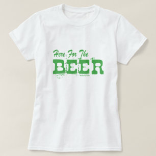 Camiseta Aqui para a Cerveja Verde