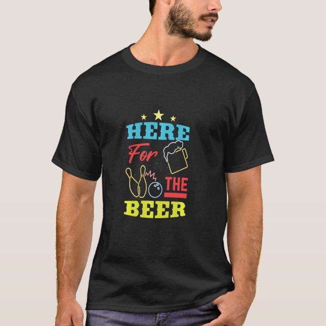 Camiseta Aqui Para A Equipe De Boliches De Cerveja (Frente)