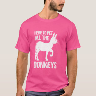 Camiseta Aqui Para Acariciar Todos Os Burros