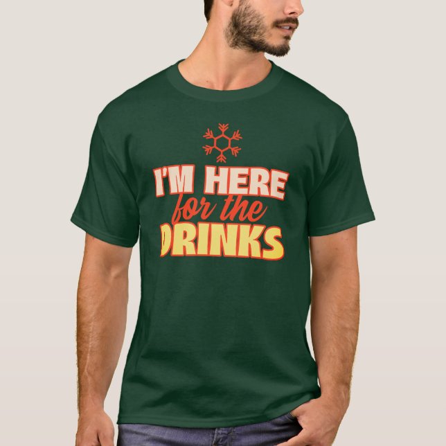 Camiseta Aqui Para As Bebidas (Frente)
