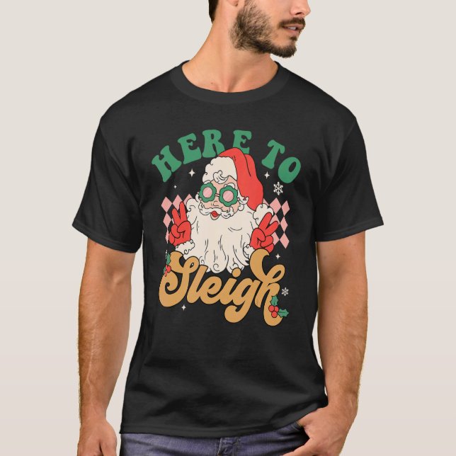 Camiseta Aqui Para Dormir Legal Papai Noel Retrô Natal Xm (Frente)