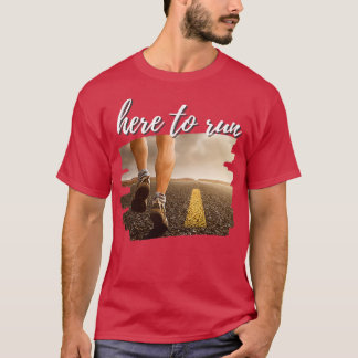 Camiseta Aqui Para Executar A Corrida Executando O Esportiv