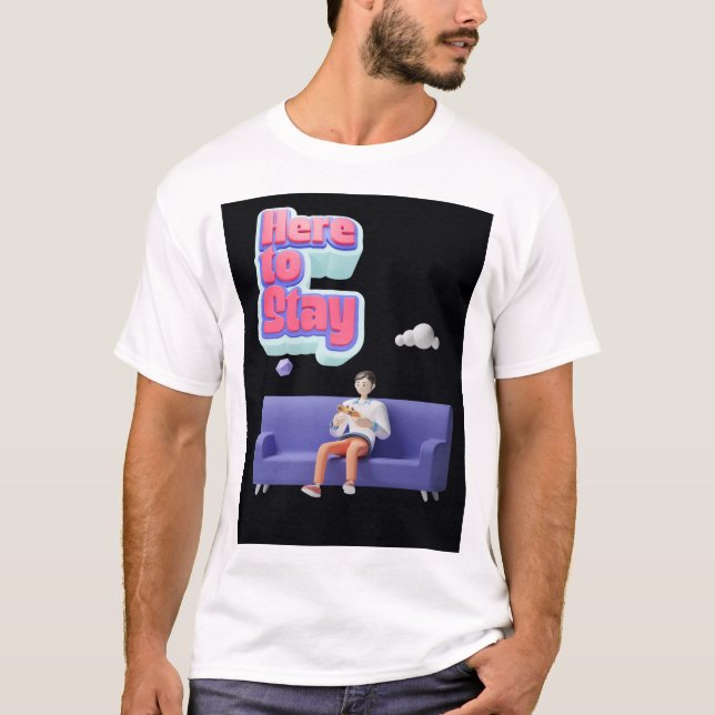 CAMISETA AQUI PARA FICAR, VIDEO GAMER (Frente)