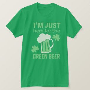 Camiseta Aqui para o Dia de São Patrício de cerveja