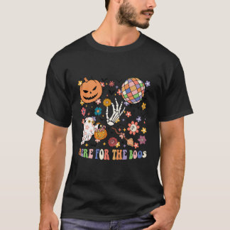 Camiseta Aqui Para O Esqueleto De Halloween Louco E Louco