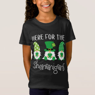Camiseta Aqui Para O Gnomo Do Dia de São Patrício Shenaniga