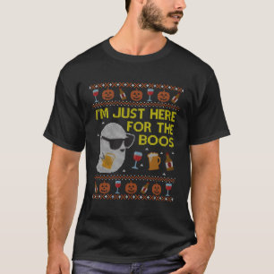 Camiseta Aqui Para O Halloween Feio Dos Boos