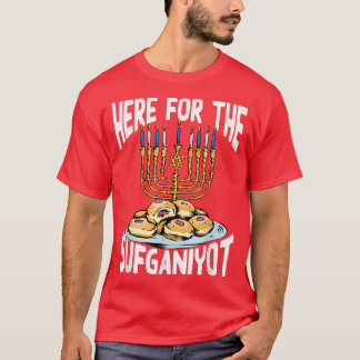 Camiseta Aqui Para O Judeu Sufganiyot Chanukah Dreidel Ha