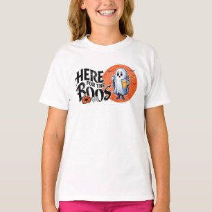 Camiseta Aqui para os Boos   Beba e coloque seu Spook em ci