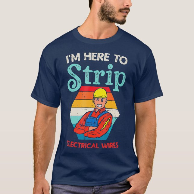 Camiseta Aqui Para Tirar Energia Elétrica Engraçada (Frente)