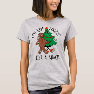 Camiseta Aqui, parecendo um lanche   Feliz Natal