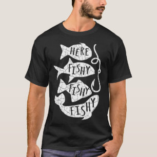 Camiseta Aqui Peixe Peixinho Presente Divertido Para Amante