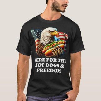 Camiseta Aqui pela liberdade dos cachorros quentes