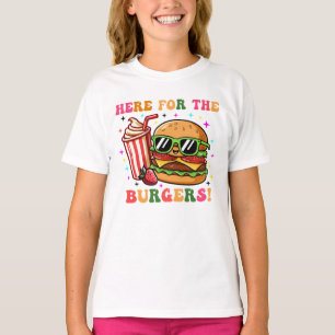 Camiseta Aqui pelas Hambúrgueres Engraçado Foodie