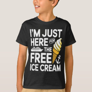 Camiseta Aqui por sorvete divertido cruzeiro viagem corresp