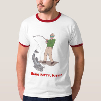 Camiseta Aqui t-shirt de Catfishing do gatinho