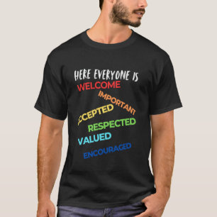 Camiseta Aqui Todos São Bem-Vindos Importante Professor Ida