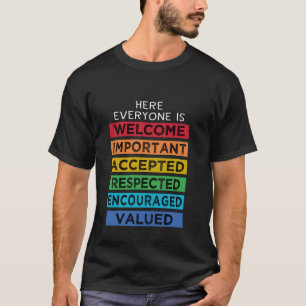 Camiseta Aqui Todos São Bem-Vindos Importante Professor Ida