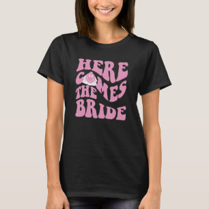 Camiseta Aqui Vem A Bride Casamento De Bearer Gi