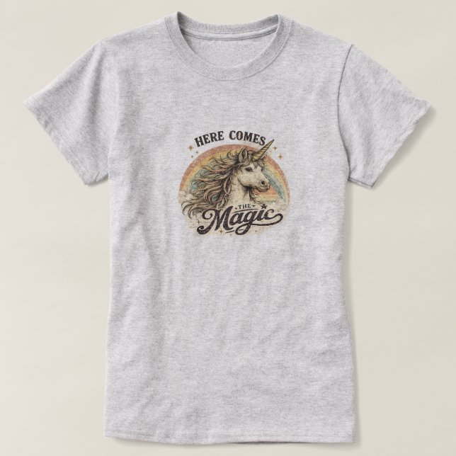 CAMISETA AQUI VEM A MAGIA (Frente do Design)