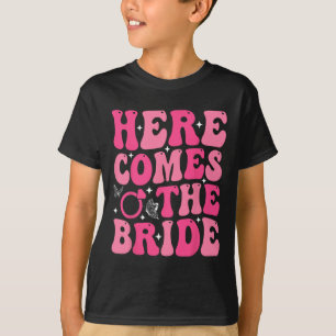 Camiseta Aqui vem a noiva Festa de casamento da festa de de