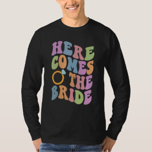 Camiseta Aqui Vem A Noiva Festa de Solteira Tendência Casam