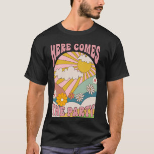 Camiseta Aqui Vem A Noiva Groovy Anos 70 Hippie Despedida d