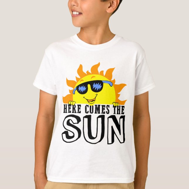 Camiseta Aqui vem as férias de verão do Sun Beach Lover par (Frente)