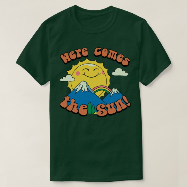 Camiseta Aqui vem o Sol (Frente do Design)