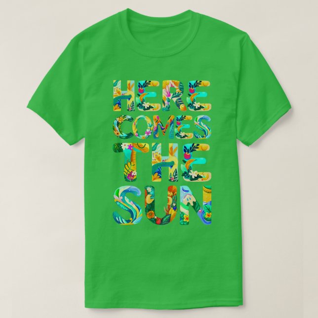 Camiseta Aqui vem o sol (Frente do Design)