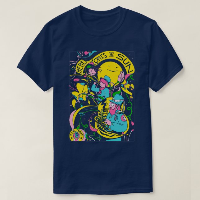 Camiseta Aqui vem o sol 1 (Frente do Design)