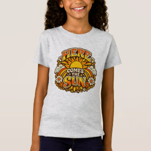 Camiseta Aqui Vem o Sol Floral Vintage Natureza