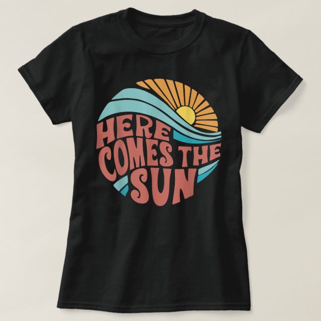 Camiseta Aqui Vem Os Homens Do Sol Mulheres Crianças Bebida (Frente do Design)