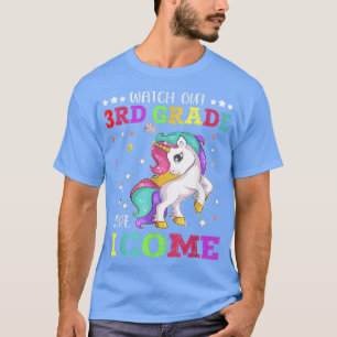 Camiseta Aqui vou eu, Unicórnio, de volta à escola, vigia 3