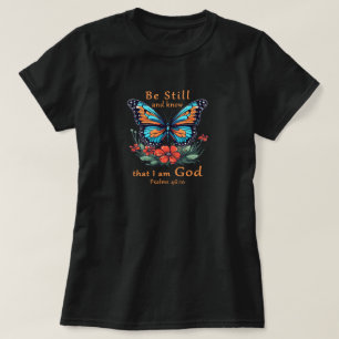 Camiseta Aquietem-se e saibam que eu sou Deus Versículo da