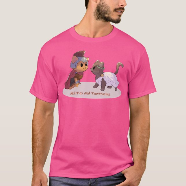 Camiseta Aquiles E Canhão De Gatos Patroculus (Frente)