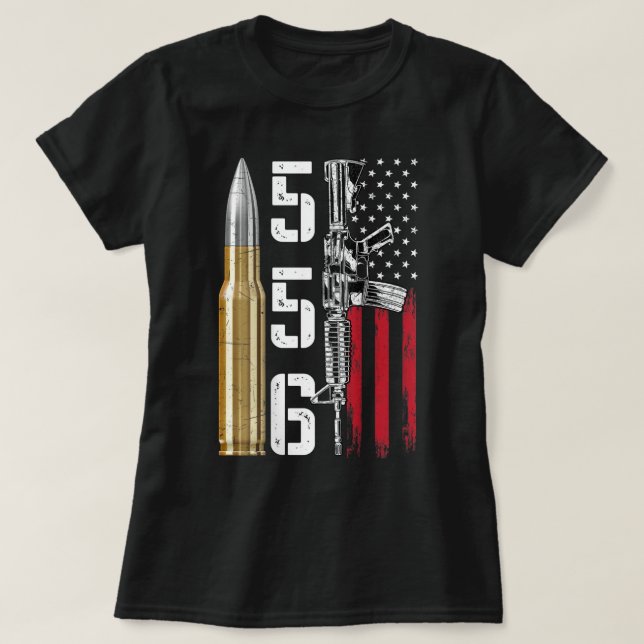 Camiseta Ar-15 American Flag Ar15 Rifle Sling Gift Owne (Frente do Design)