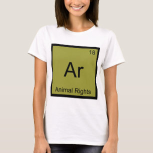 Camiseta Ar - Direitos dos Animais Símbolo de Elemento Quím