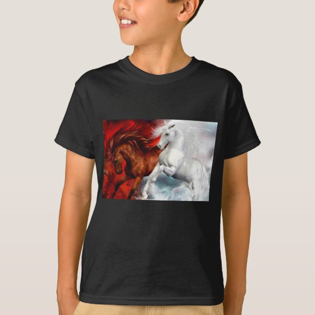 Camiseta ar e cavalos de incêndio (Frente)